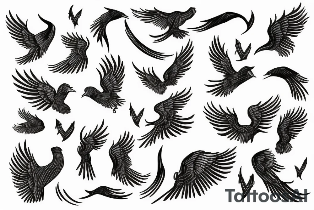 phoenix flying tattoo idea