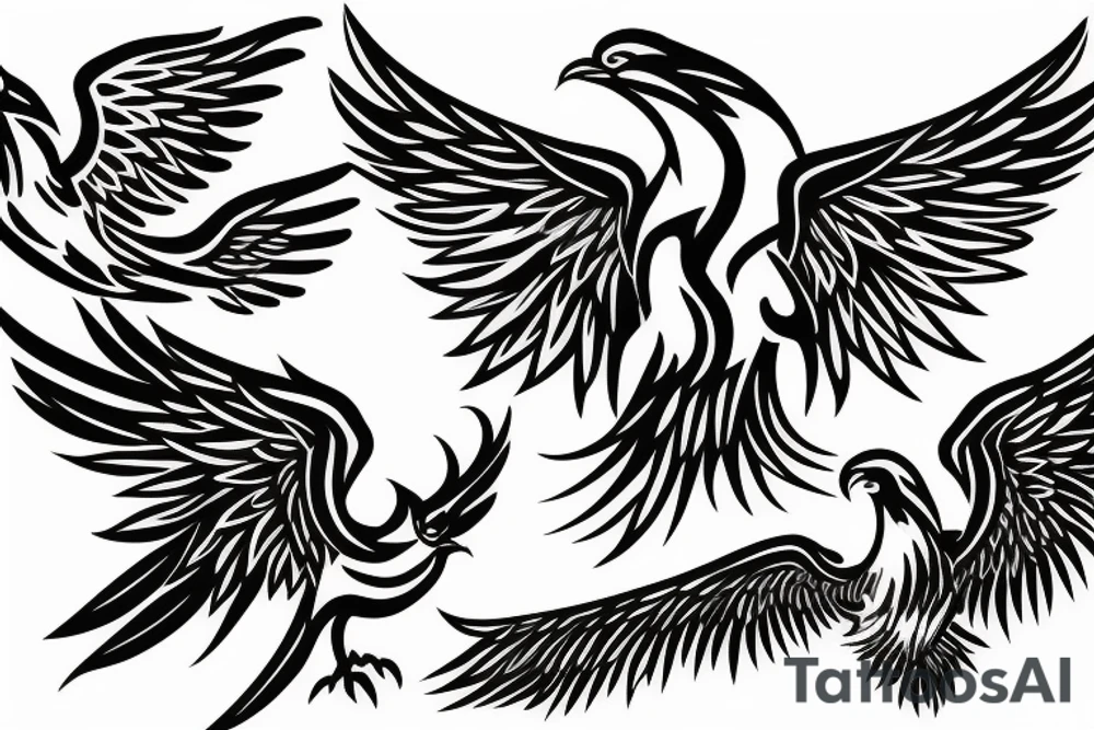 phoenix flying tattoo idea