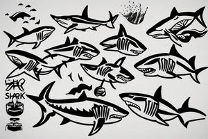 Shark jumping tattoo idea