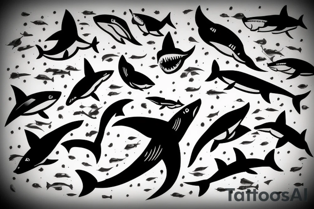 Shark jumping tattoo idea