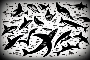 Shark jumping tattoo idea