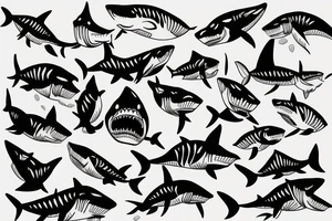 Shark jumping tattoo idea