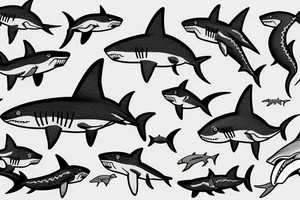 Shark jumping tattoo idea