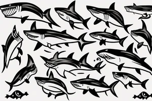 Shark jumping tattoo idea