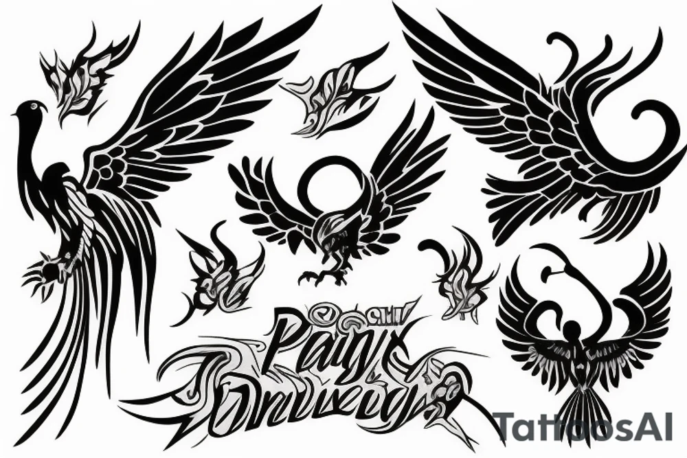 phoenix flying tattoo idea