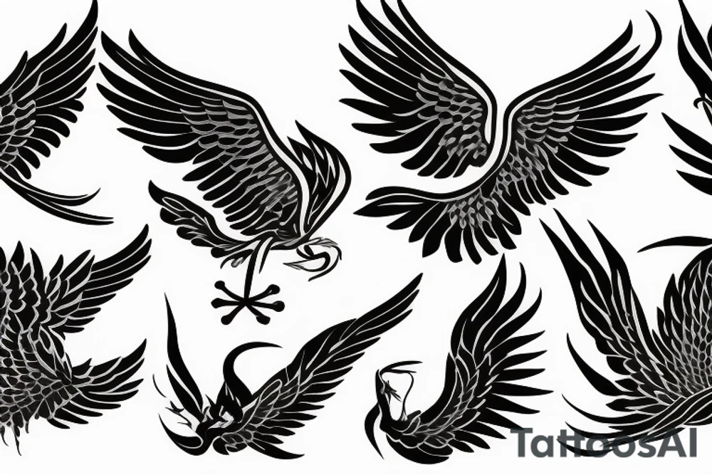 phoenix flying tattoo idea