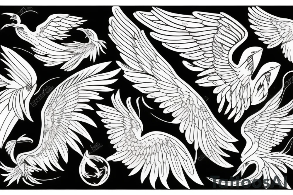 phoenix flying tattoo idea