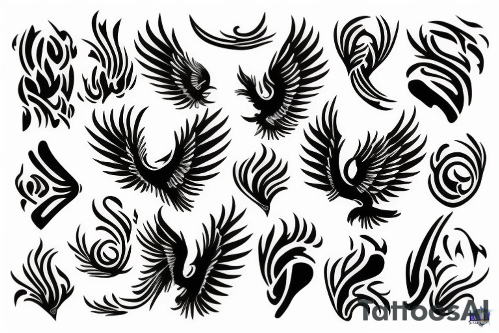 phoenix flying tattoo idea
