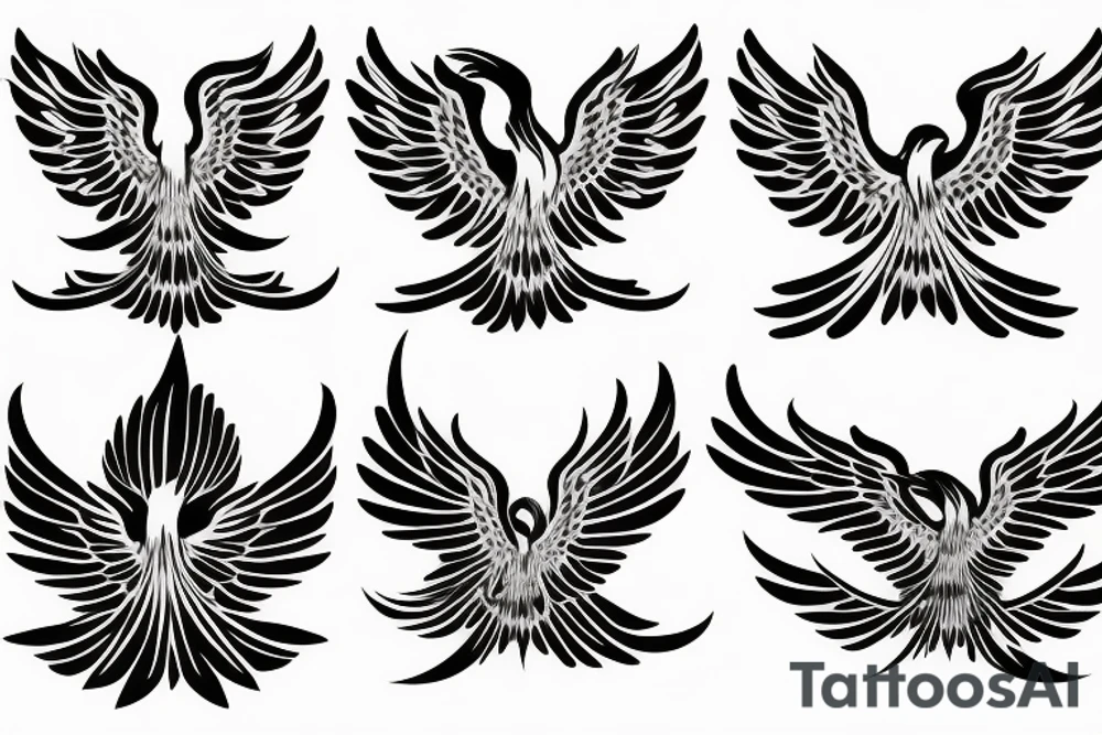 phoenix flying tattoo idea