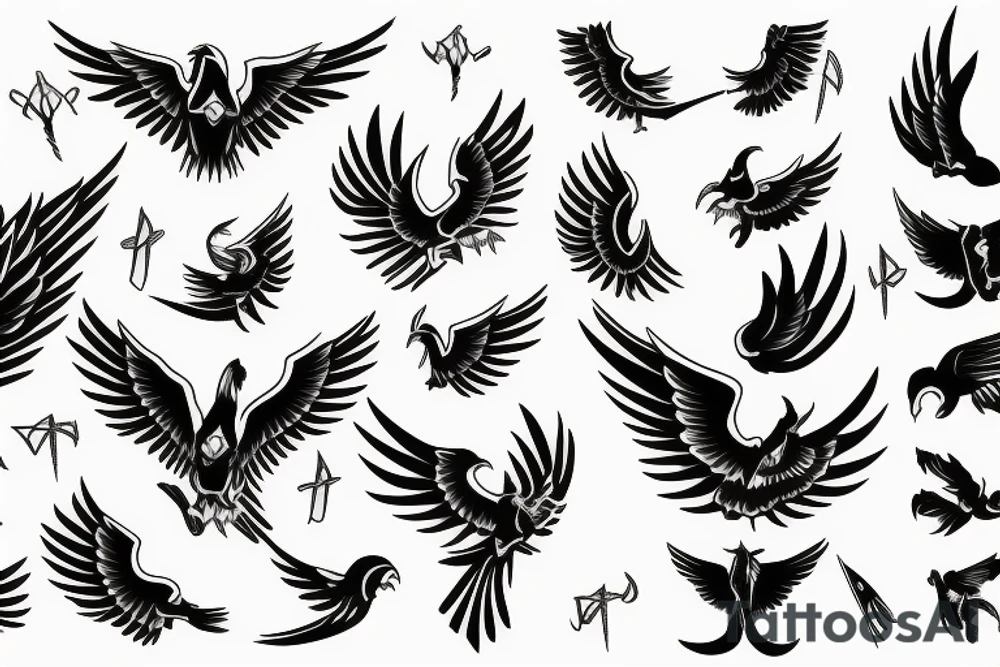 phoenix flying tattoo idea