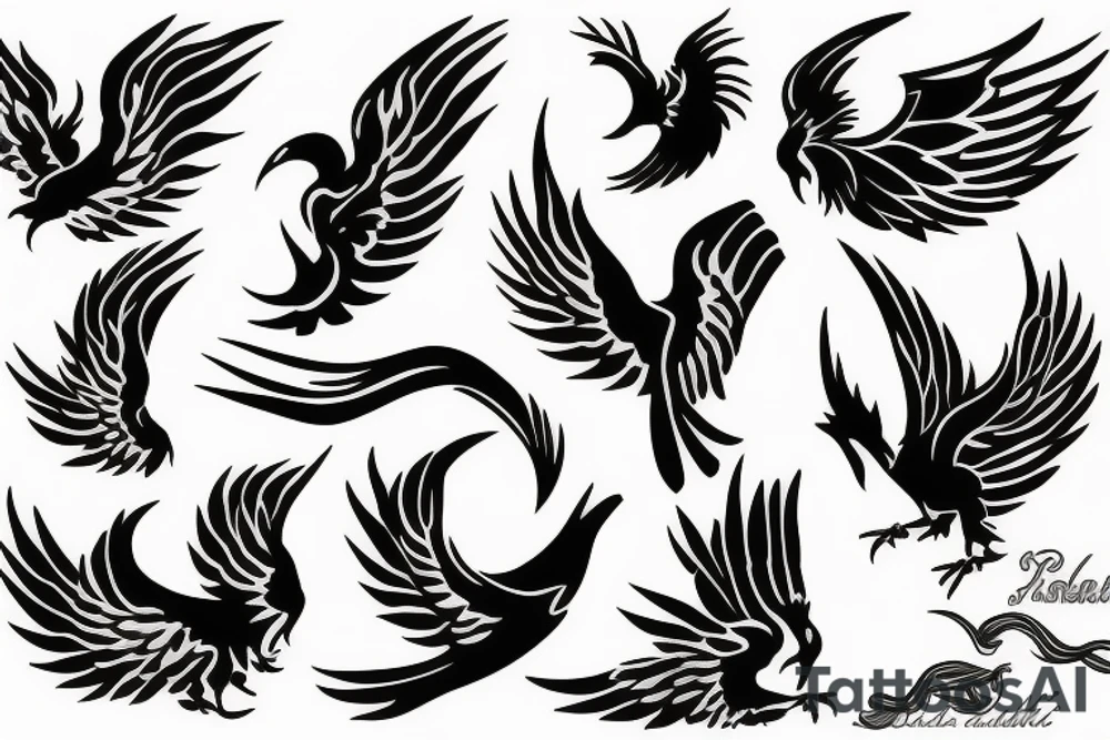 phoenix flying tattoo idea