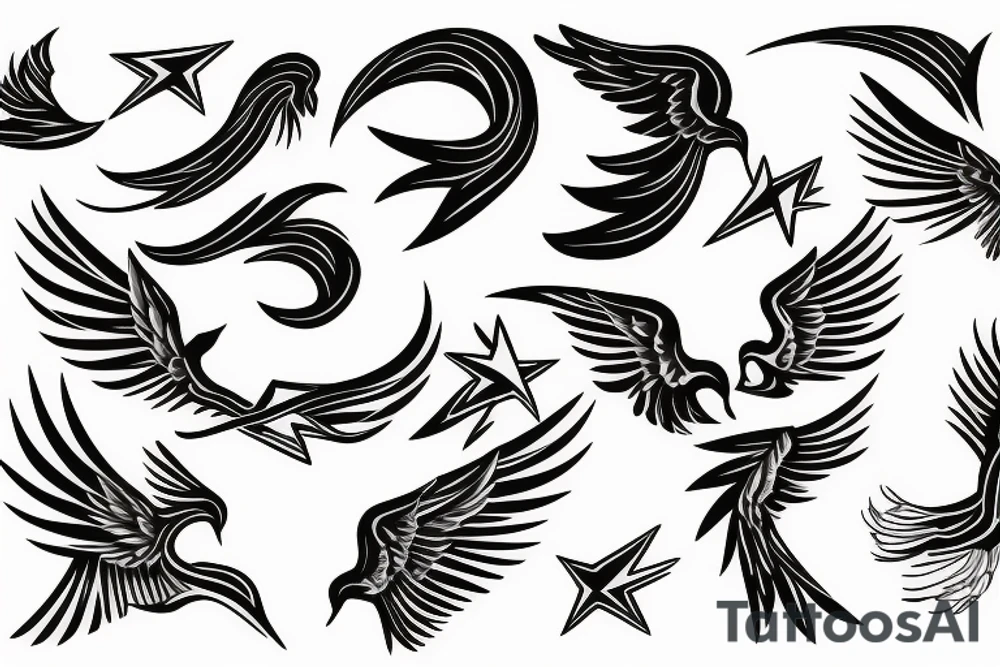 phoenix flying tattoo idea