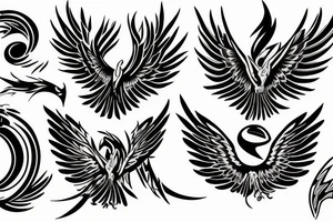 phoenix flying tattoo idea