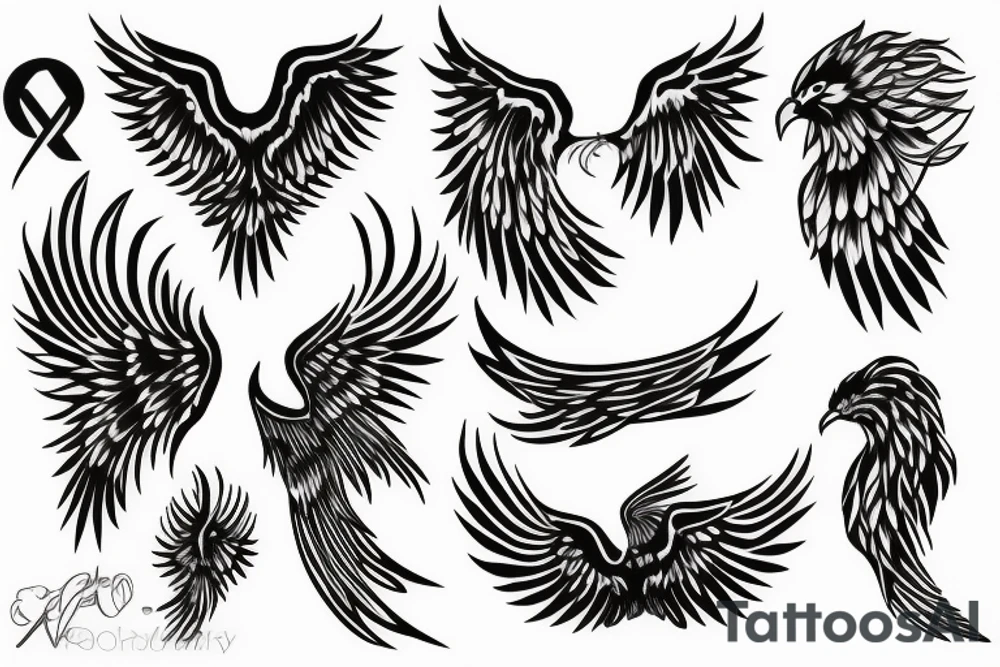 phoenix soft tattoo idea
