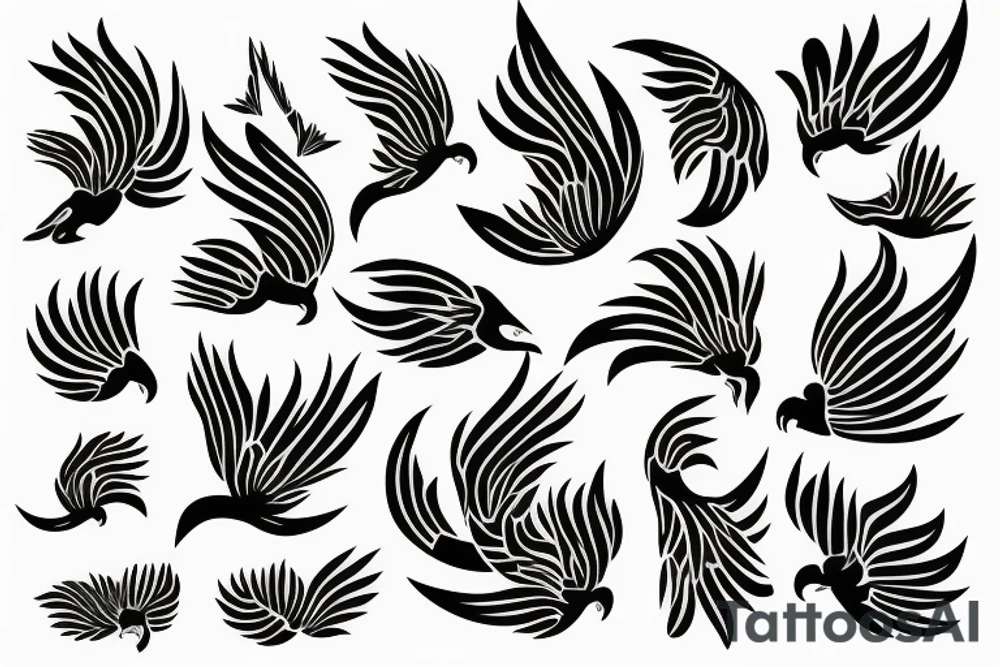phoenix soft tattoo idea
