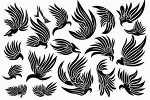 phoenix soft tattoo idea