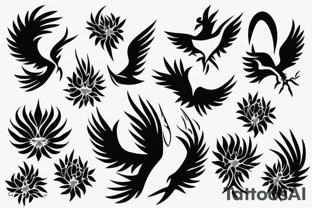 phoenix minimalist tattoo idea