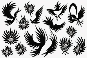 phoenix minimalist tattoo idea