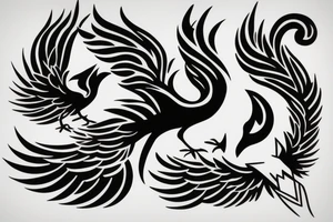 phoenix minimalist tattoo idea
