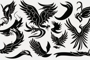 phoenix minimalist tattoo idea