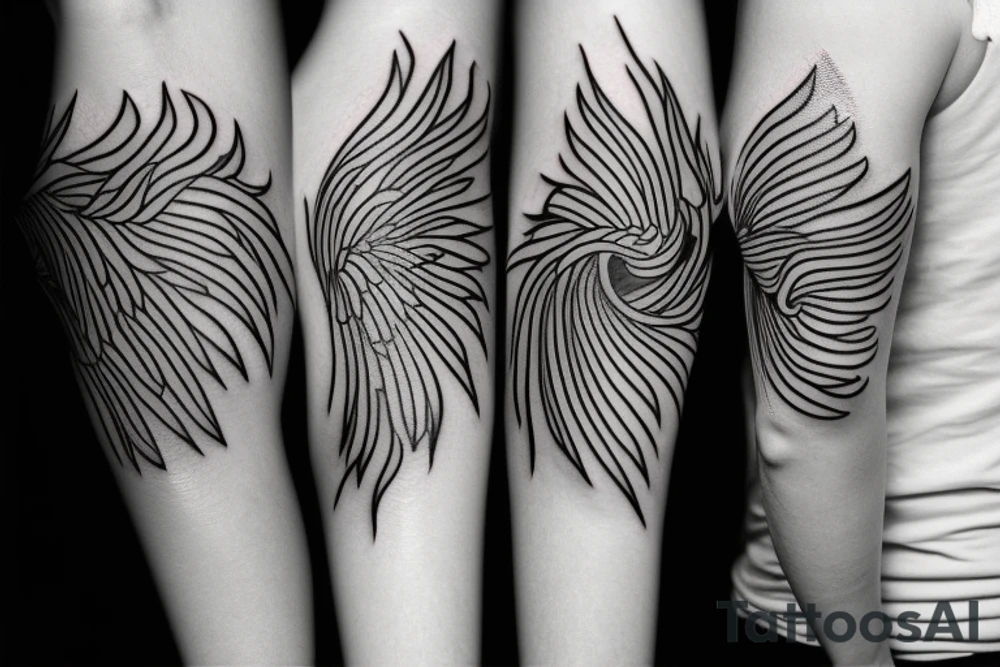 phoenix minimalist tattoo idea