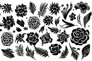 phoenix flowers tattoo idea