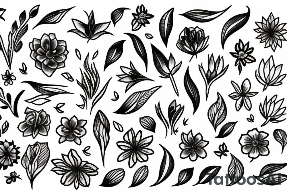 phoenix flowers tattoo idea