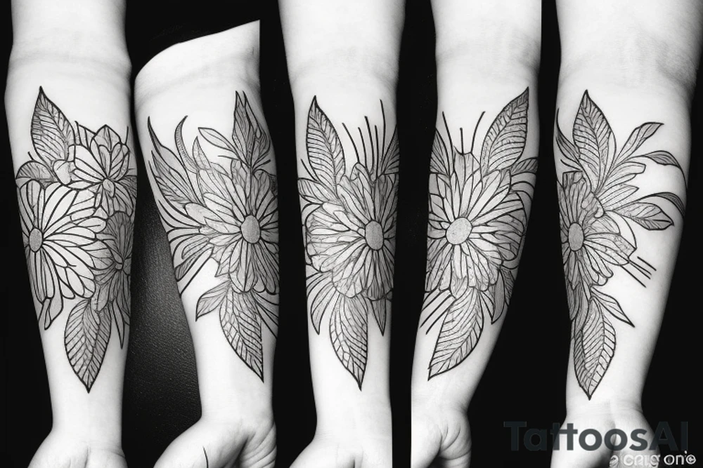 phoenix flowers tattoo idea