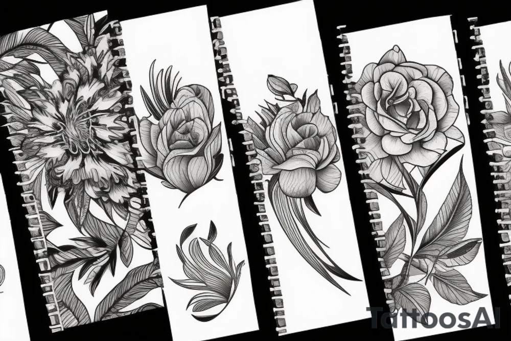 phoenix flowers tattoo idea