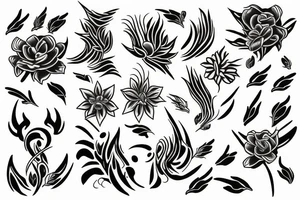 phoenix flowers tattoo idea