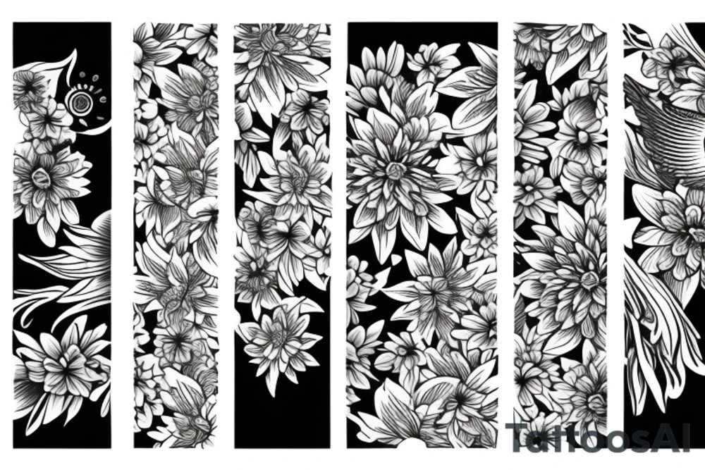 phoenix flowers tattoo idea