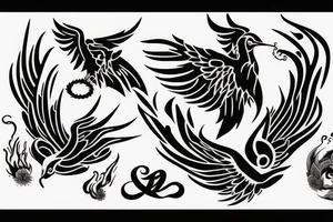 phoenix fire tattoo idea