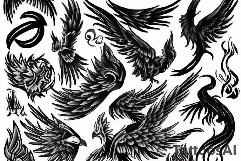 phoenix fire tattoo idea