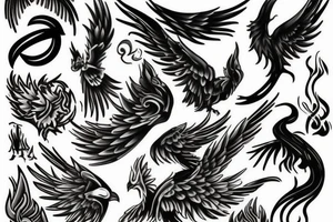 phoenix fire tattoo idea