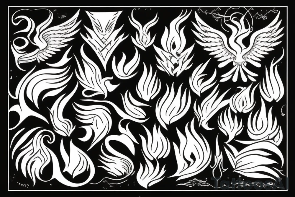 phoenix fire tattoo idea