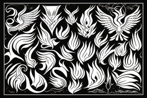 phoenix fire tattoo idea