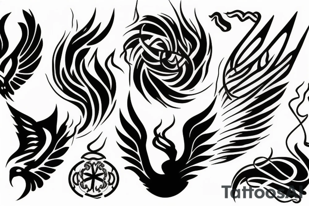phoenix fire tattoo idea