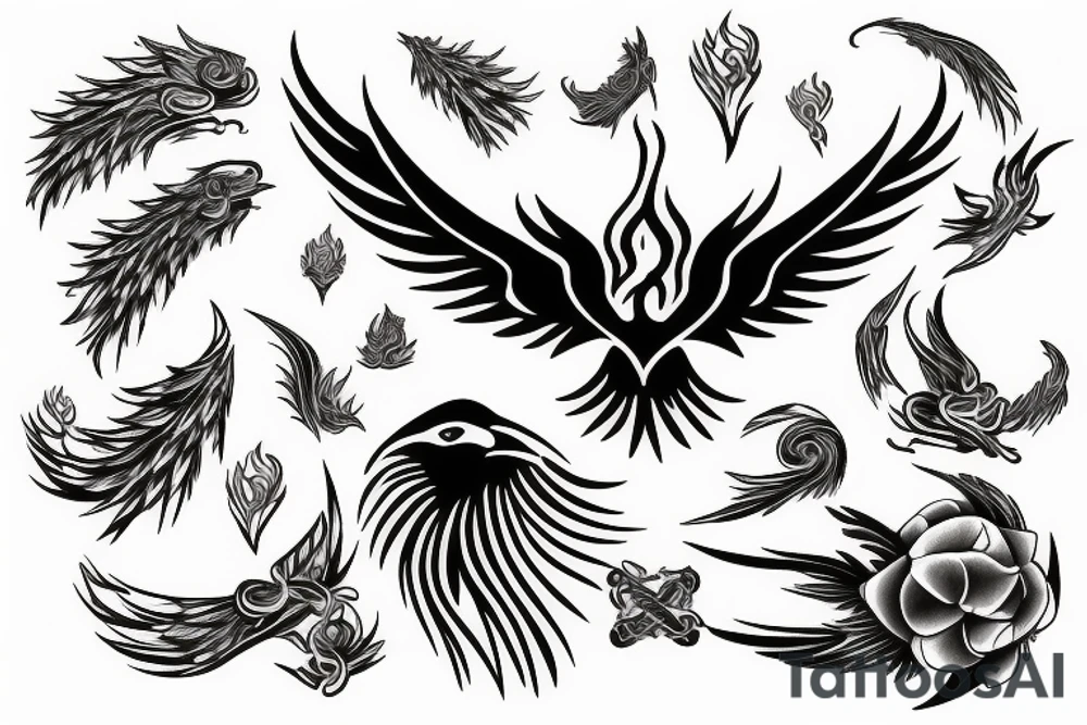 phoenix fire tattoo idea