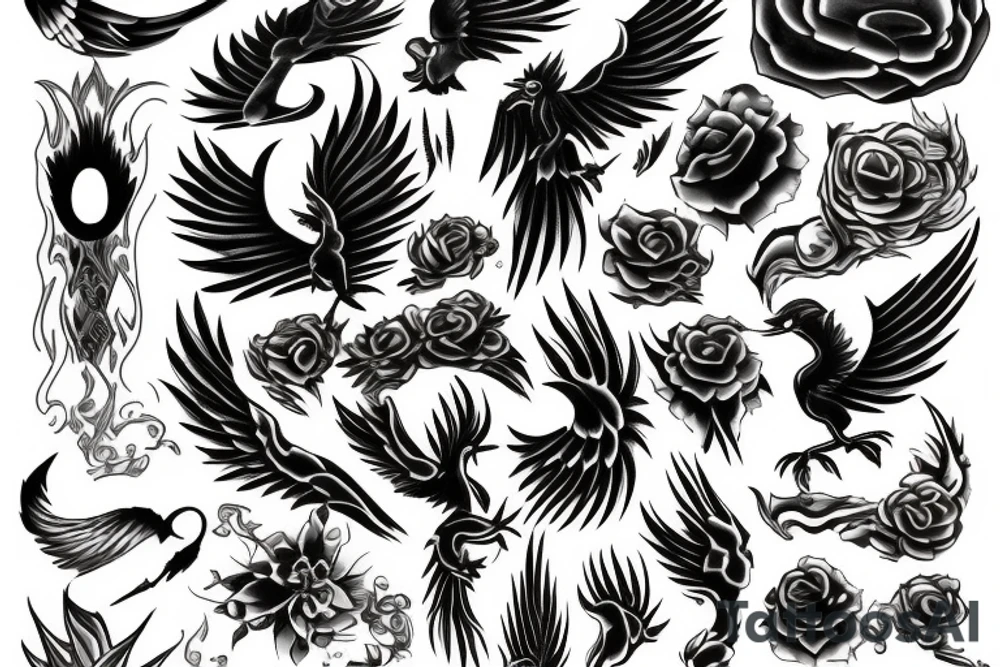 phoenix fire tattoo idea