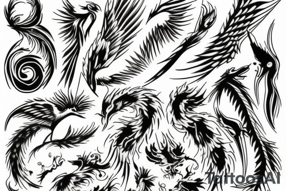 phoenix fire tattoo idea