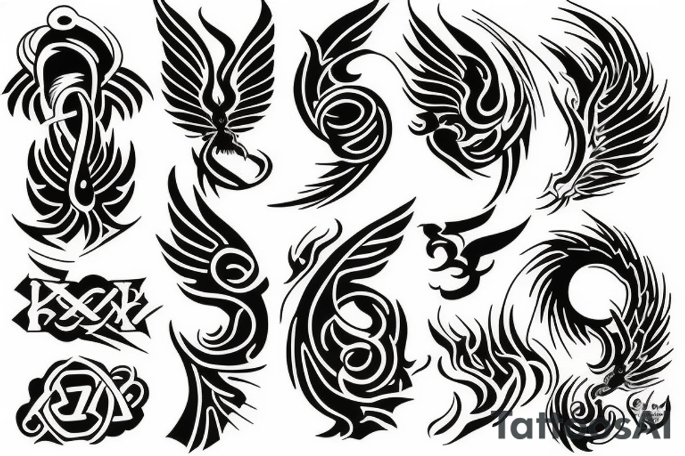 phoenix fire tattoo idea
