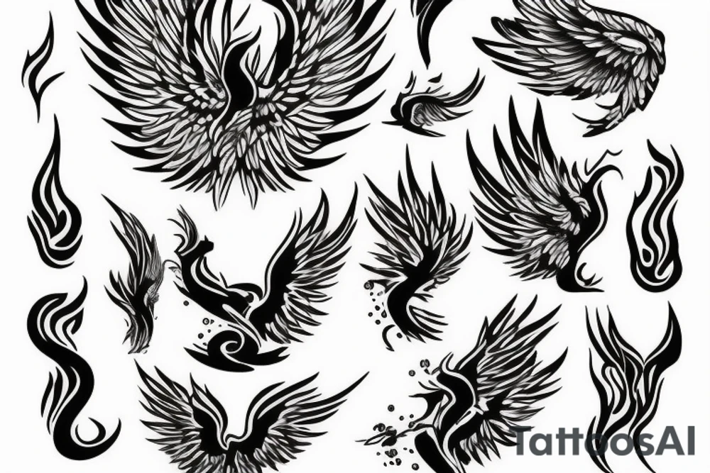 phoenix fire tattoo idea