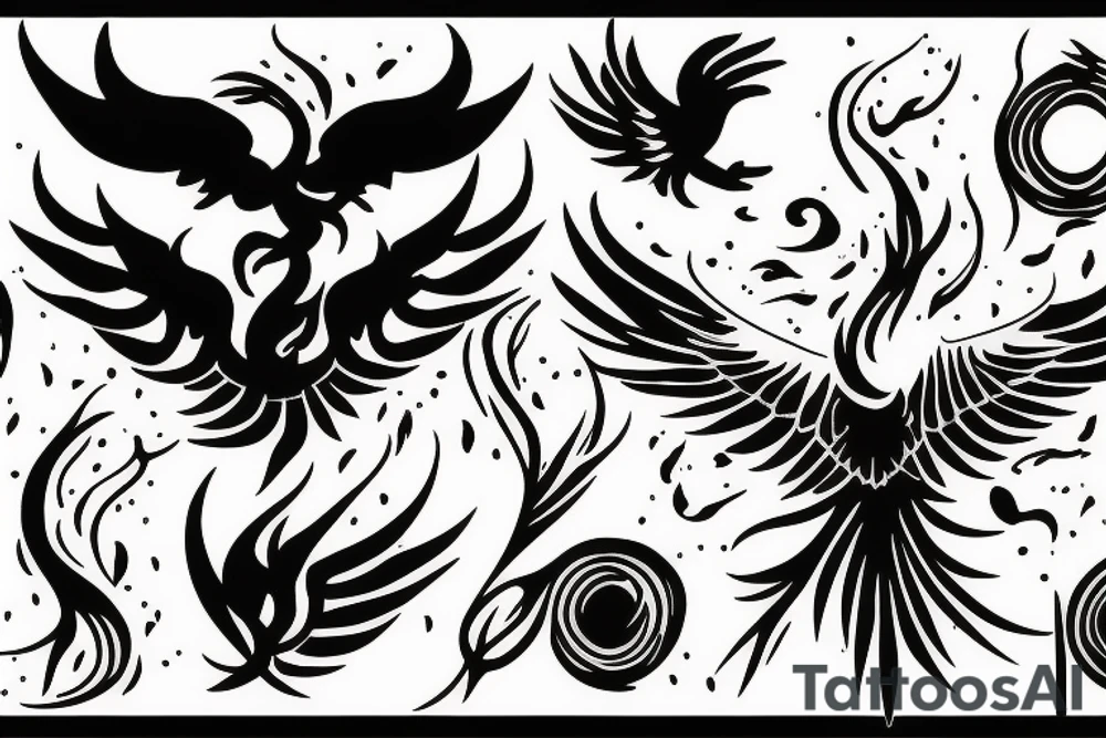 phoenix fire tattoo idea