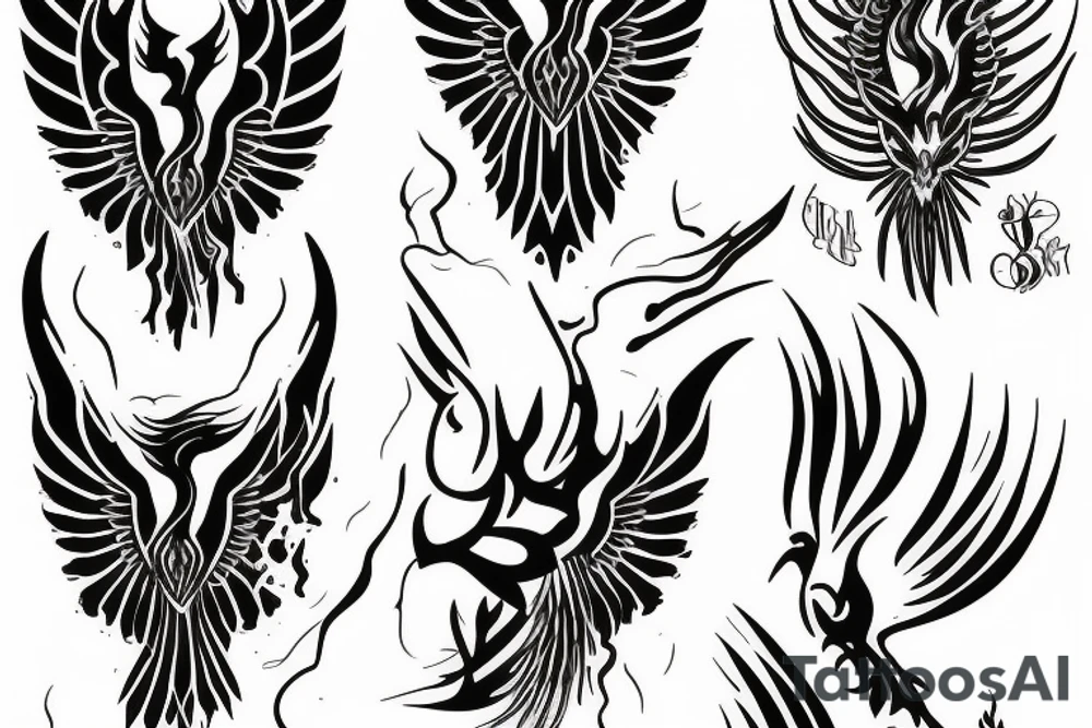 phoenix fire tattoo idea