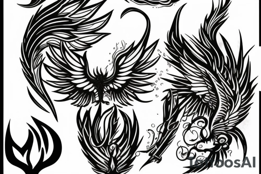 phoenix fire tattoo idea