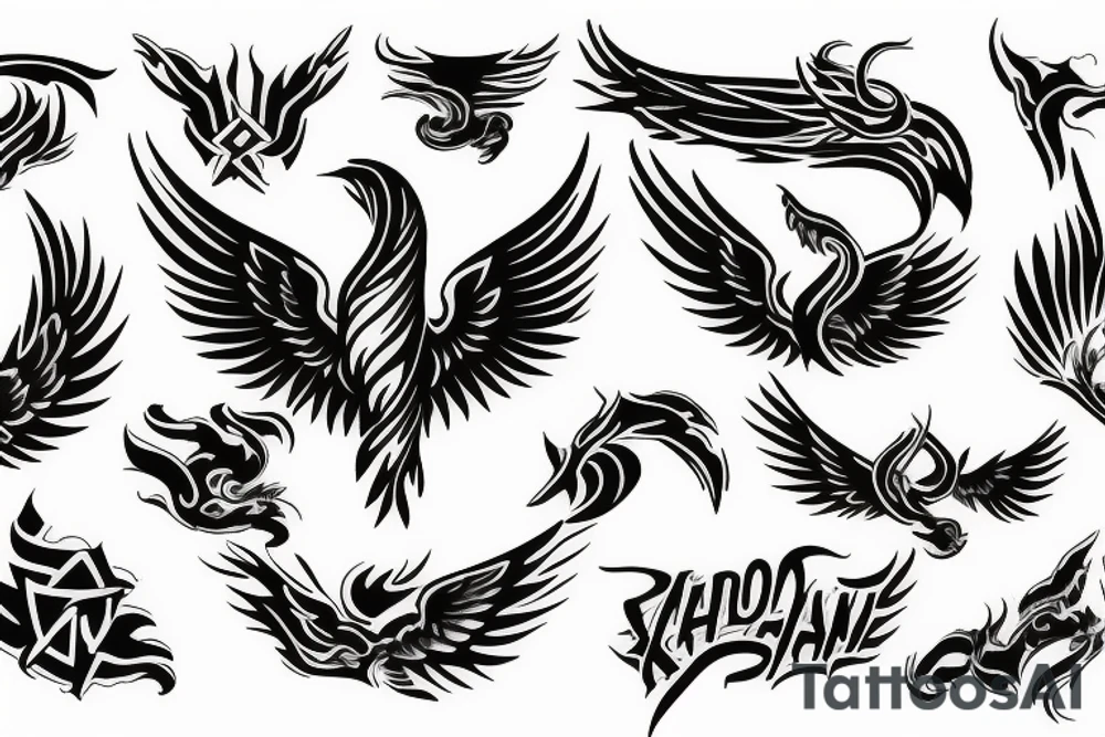 phoenix fire tattoo idea