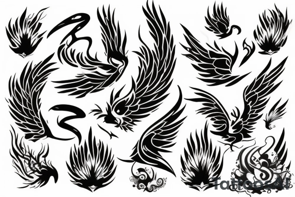 phoenix fire tattoo idea