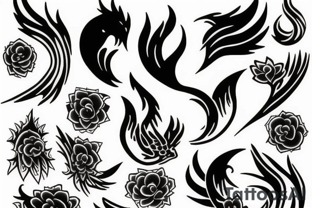 phoenix fire tattoo idea