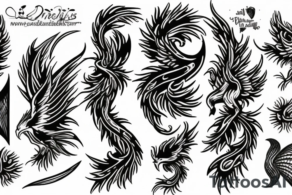 phoenix fire tattoo idea