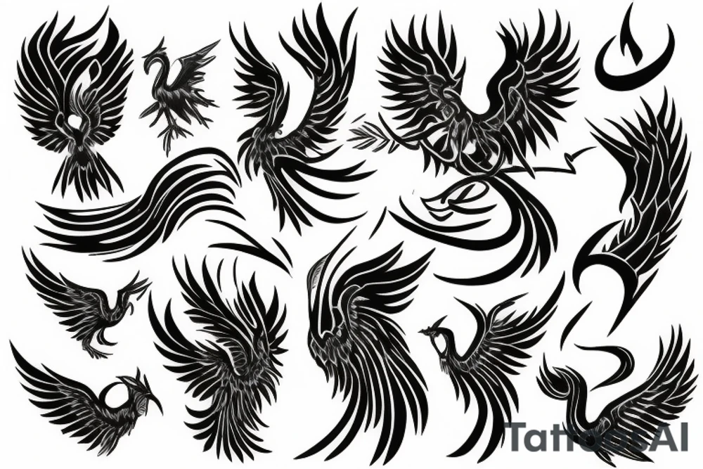 phoenix fire tattoo idea